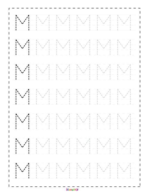 Lettre M majuscule