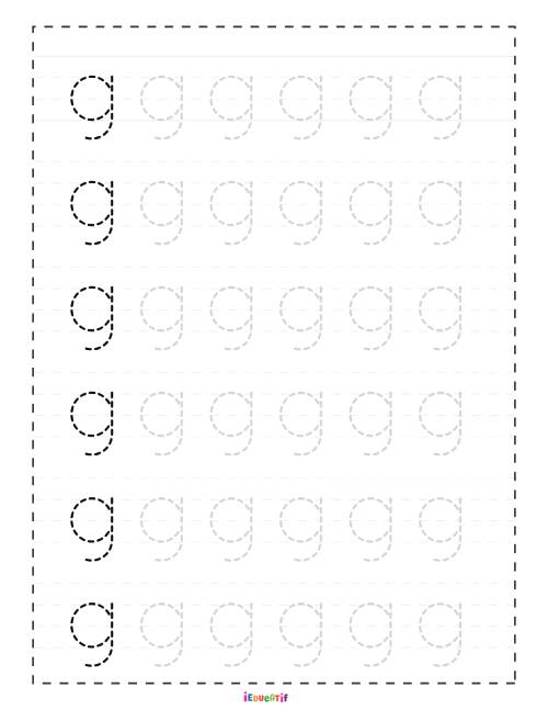 Lettre g minuscules