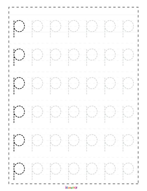Lettre p minuscules