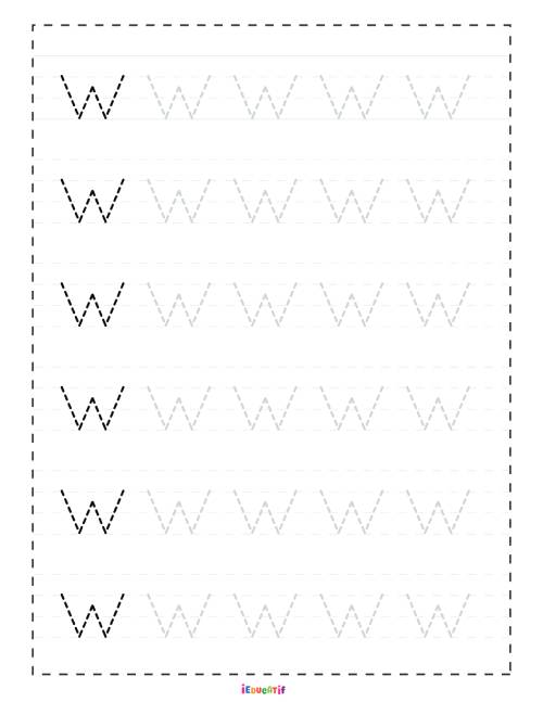 Lettre w minuscules